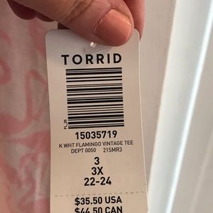 NWT Torrid flamingo tee